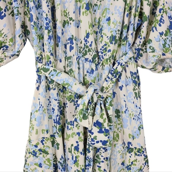 ELOQUII Elements Floral Tiered Midi Dress With Tie womens size 16 - Picture 6 of 8